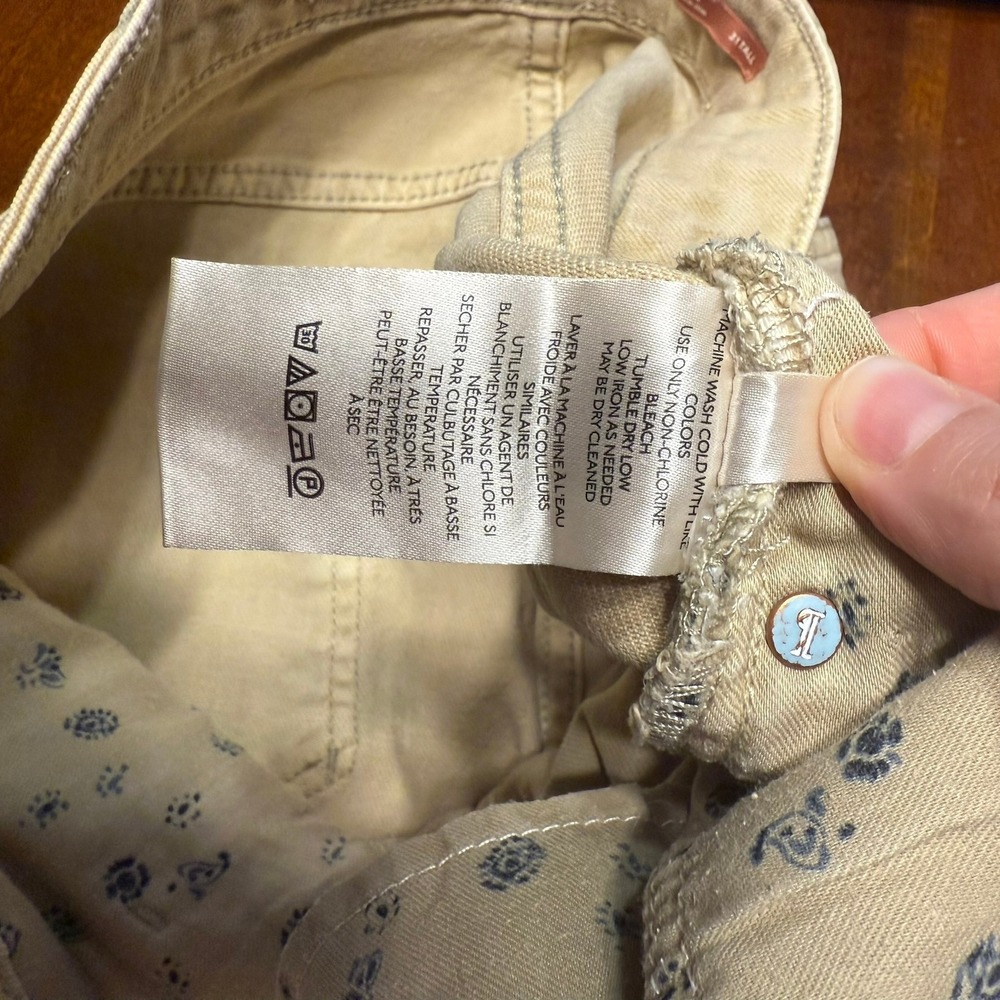 Pilcro Anthropology Women Size 31 TALL 'The Borrowed' Tan Boyfriend Jeans Grunge - Picture 10 of 16